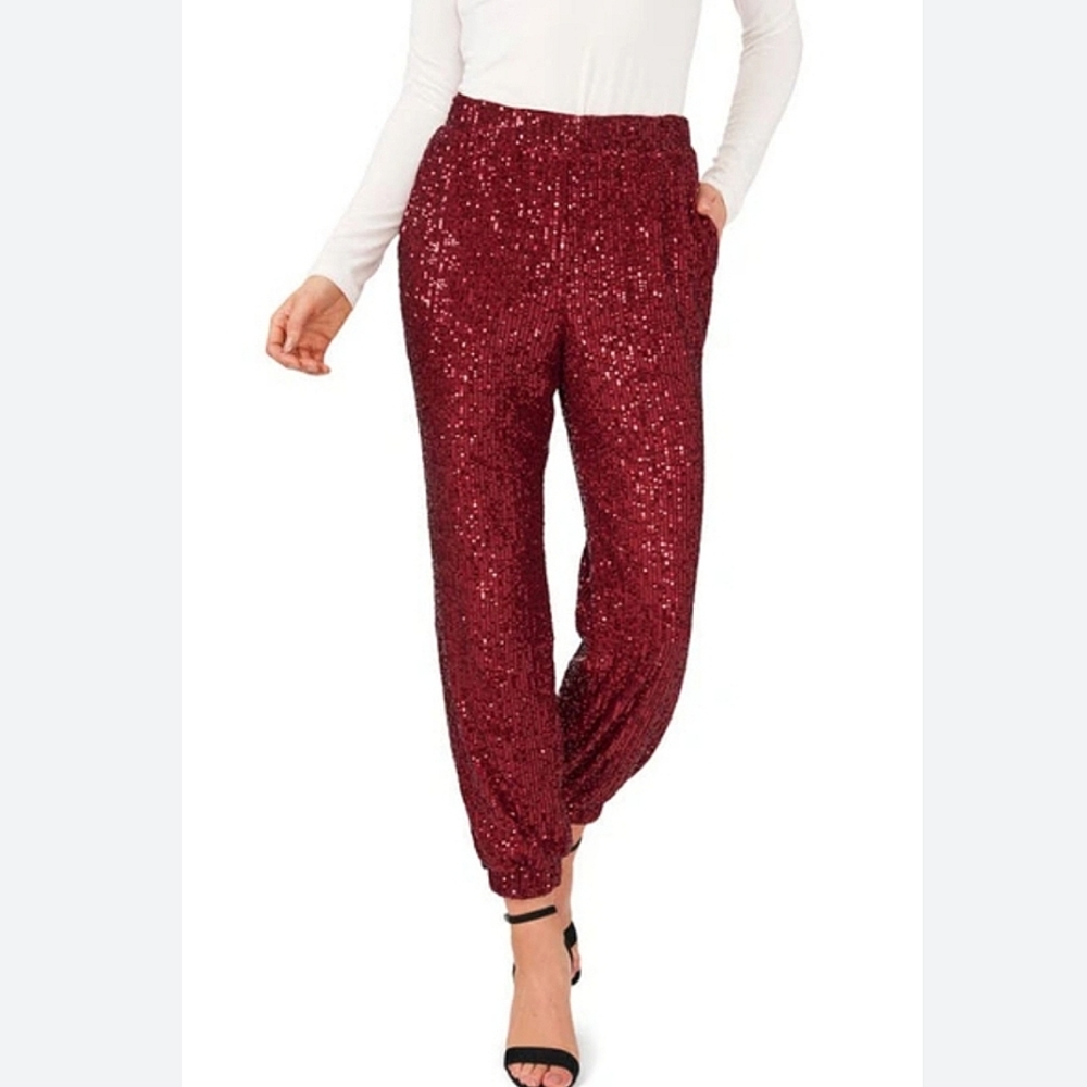 Vince Camuto Sequin Pull-ON Joggers